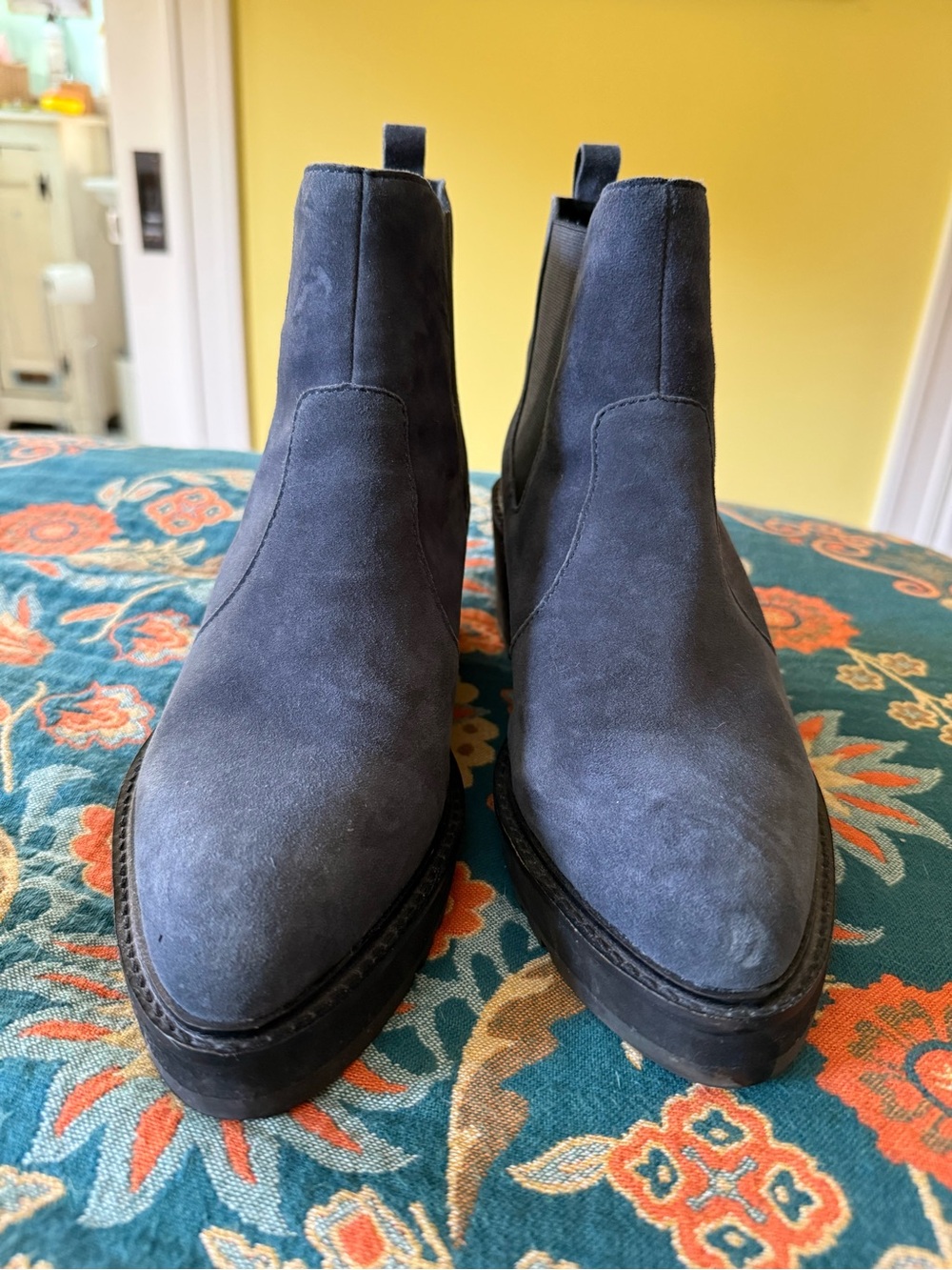 Cecelia New York Suede Wedge Booties